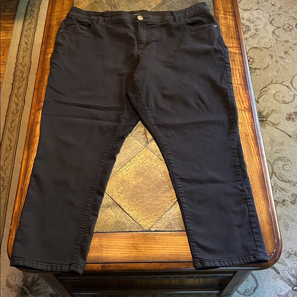 Christopher Banks signature slimming stretch black petite jeans